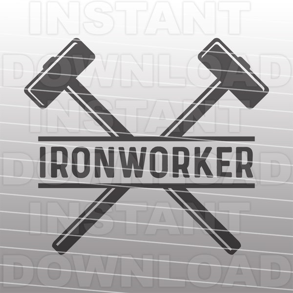 Union Ironworker SVG FIle,Crossed Sledgehammers SVG,Metal Fabricator svg -Commercial & Personal Use- Cricut,Silhouette Cameo,svg for Vinyl