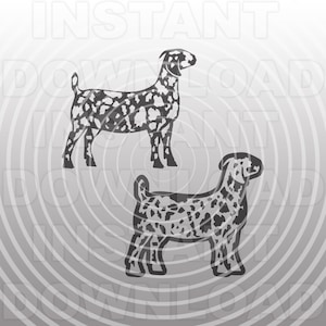 Dapple Boer Goat SVG File, Spotted Goat SVG, Livestock svg -Commercial & Personal Use- vector art pour Cricut, Silhouette Cameo, Decal