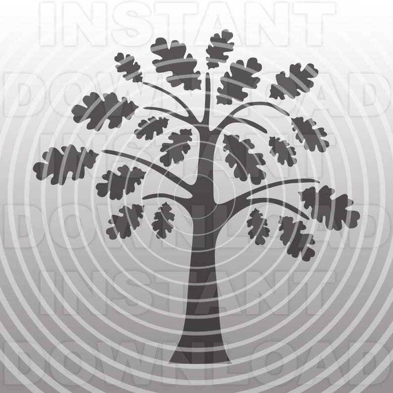 Download Oak Tree SVG FileOak Leaves SVG File-Cutting Template-Vector | Etsy