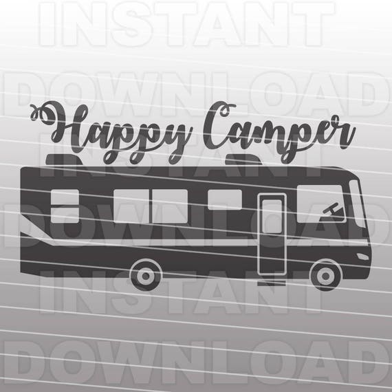 Download Happy Camper Motorhome RV Family Vacation SVG File cricut | Etsy