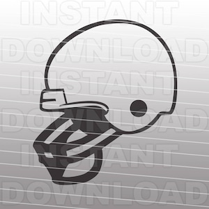 Football Helmet SVG File Cutting Template-Clip Art for Commercial & Personal Use-vector art file for Cricut,SCAL,Cameo,Sizzix,Pazzles,Vinyl
