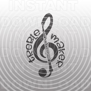 Treble Maker hobo SVG-bestand, marcherende band SVG, trompettist SVG-vector kunst commercieel en persoonlijk gebruik-silhouet, cameo, cricut, vinyl knippen