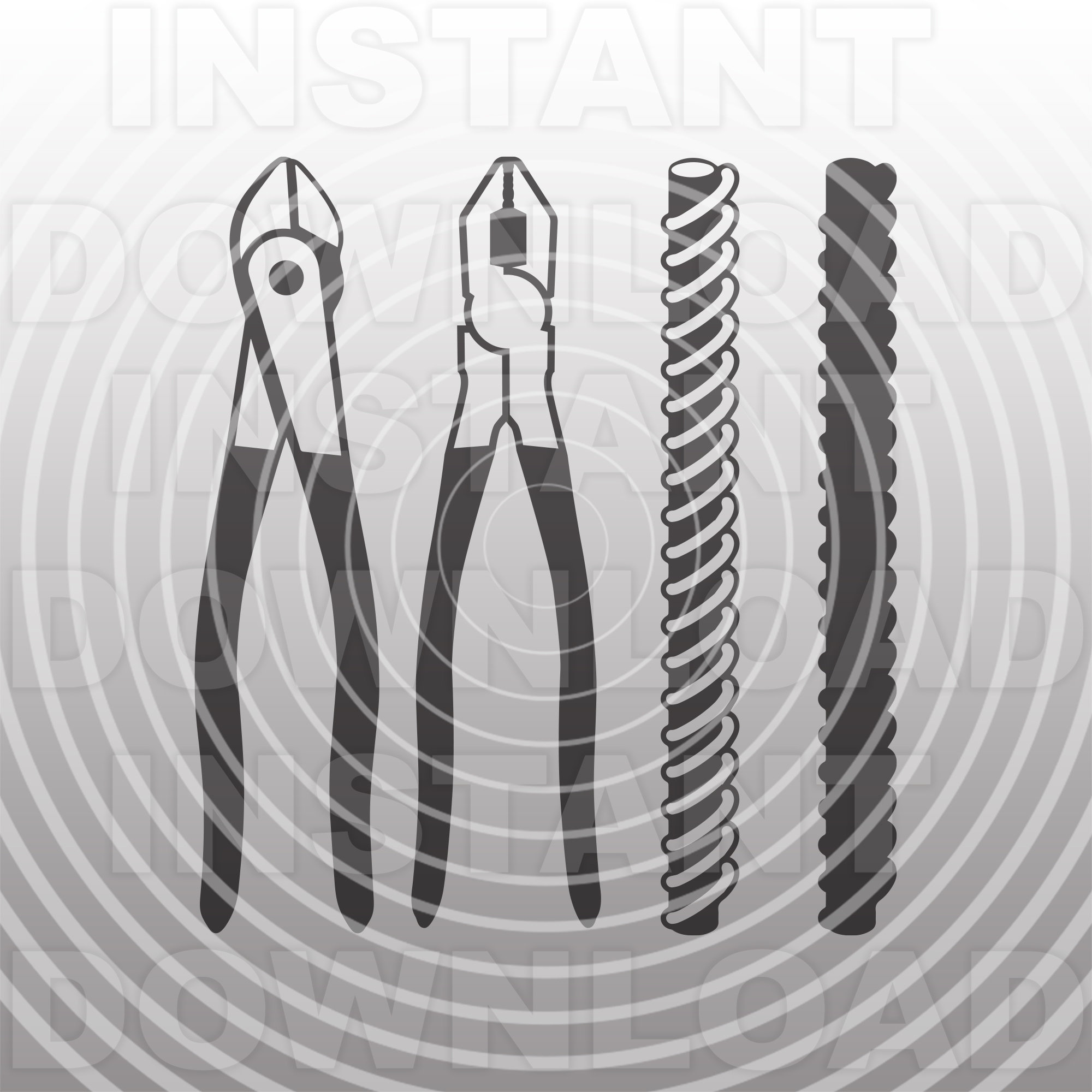 Ironworker Rod Buster Tools SVG File Rebar Worker SVG Cutting Pliers svg Vector Art Commercial Personal Use Cricut Silhouette Cameo Vinyl
