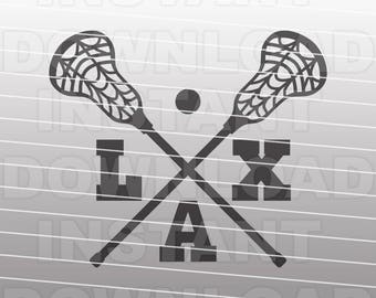 Sport Lacrosse Sticks LAX SVG File - cricut in formato SVG, sagoma in formato SVG, tagli in formato SVG, tagliabile in formato SVG, file di taglio in formato SVG, vettore in formato SVG, file in vinile, disegni cricut