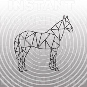 Fichier SVG de cheval géométrique, cheval svg, SVG Animal de ferme, svg de fille de ferme-Vector Art Commercial & Personal Use-Cricut, Silhouette, Cameo, décalque de vinyle