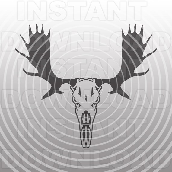 Moose SVG Filemoose Skull Svgmoose Antlers Svgmoose Head | Etsy