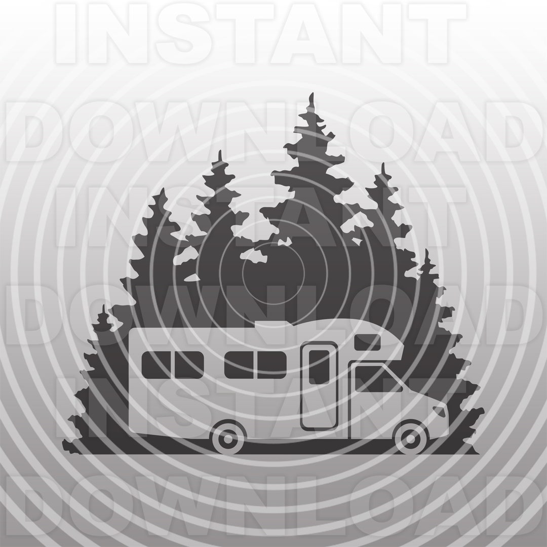 Class C Motorhome Forest Scene SVG File,rv Camper SVG -vector Art ...