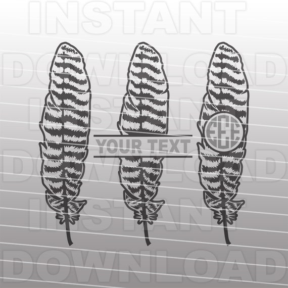 Turkey Clip Art Black And White Feathers