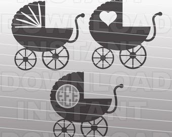 Newborn SVG File,Baby Buggy SVG File,Baby Carriage SVG File-Cut File-Vector Clip Art for Commercial & Personal Use-Cricut,Cameo,Silhouette