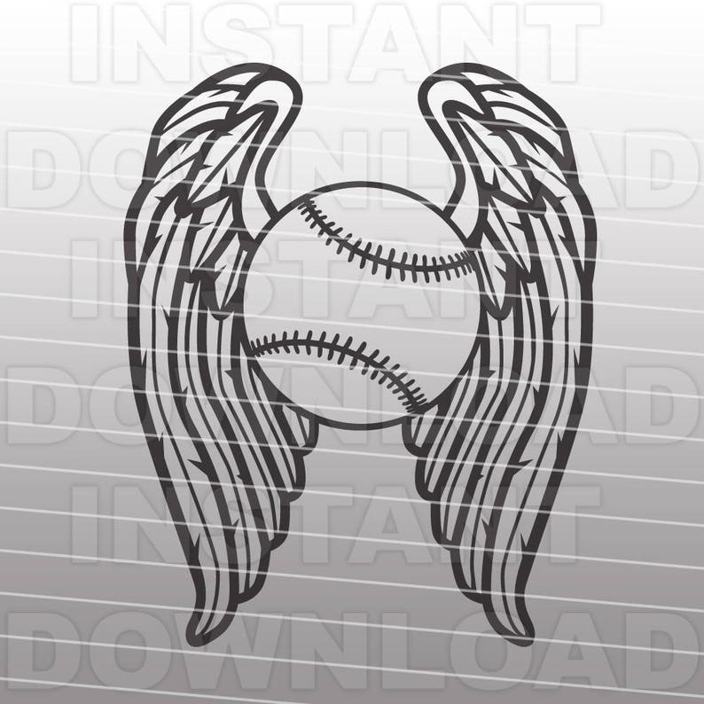 Download Softball with Wings SVG File Cutting Template-Clip Art for ...