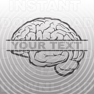 Peut inclure: Une illustration en noir et blanc d'un cerveau humain avec le texte "YOUR TEXT" au milieu.
