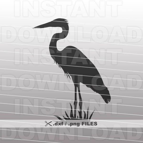 Great Blue Heron DXF File,Lake Life DXF -Commercial & Personal Use- png file,dxf file for Cricut,dxf file for Silhouette,vinyl cut file