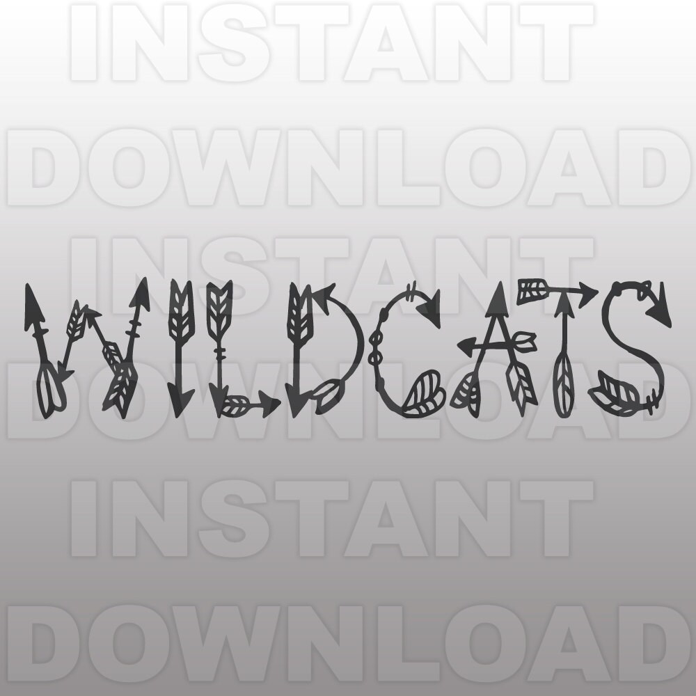 Download Wildcats Arrow Word Design Svg Filewildcats Sports Svg Etsy