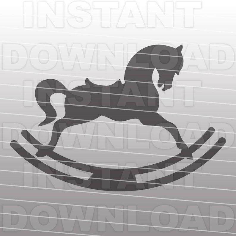 Download Rocking Horse SVG File-Cutting Template-Vector Clip Art for | Etsy