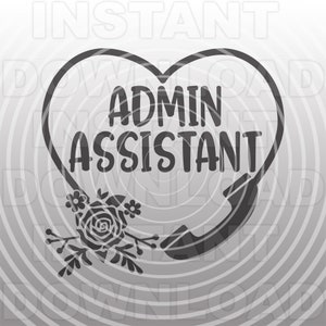 Administrative Assistant with Telephone and Flowers SVG File,Office Administrator svg -Commercial & Personal Use- Cricut,Silhouette Cameo