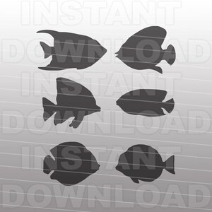 Tropical Fish SVG File,Aquarium SVG,Gold Fish svg -For Commercial & Personal Use- Vector Art SVG Cut File for Silhouette and Cricut Cutter