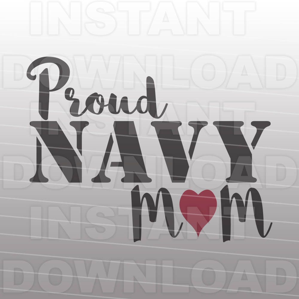 Navy Mom SVG Filenavy Svgmilitary Svg vector Art for | Etsy New Zealand