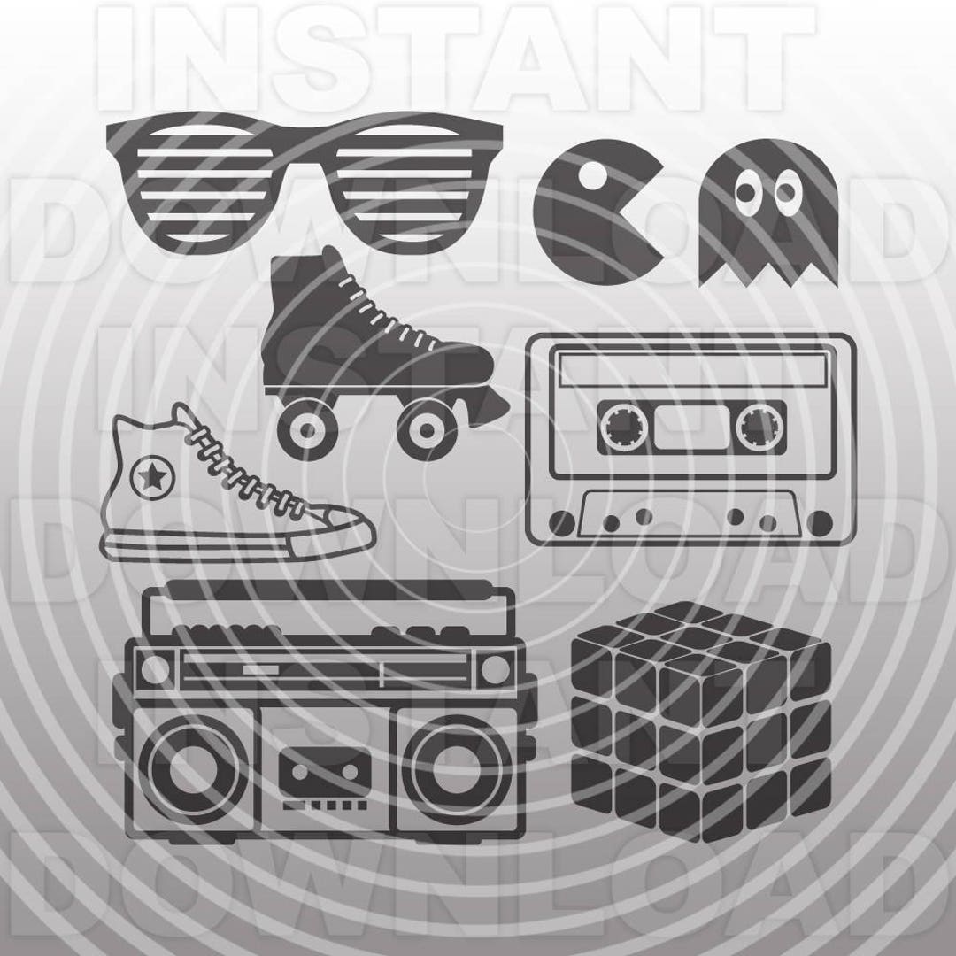 1980s SVG File,80s Retro SVG File,svg Bundle -personal & Commercial Use ...