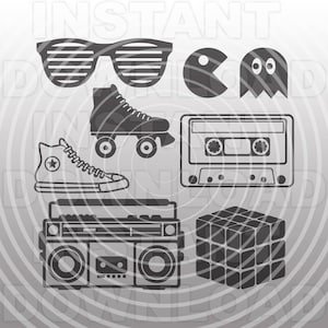 1980s SVG File,80s Retro SVG File,SVG Bundle -Personal & Commercial Use- cricut svg,silhouette svg,svg cut,vector svg,vinyl files,tshirt svg