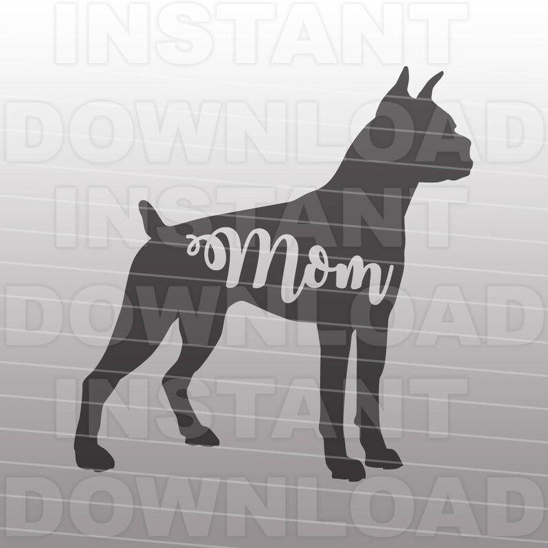 Boxer Mom SVG Filedog Mom Svgrescue Dog Svg personal & - Etsy