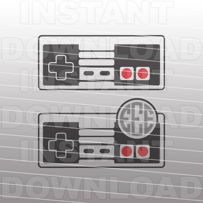 For Cricut,Silhouette Cameo,Vinyl Decal Video Game Controller SVG File,Gamer Monogram SVG Vector Clip Art for Commercial /& Personal Use