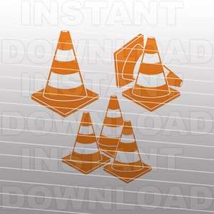 Arquivo SVG de cone de trânsito, Cone de construção SVG, Cone de segurança svg -Clipart vetorial para uso comercial e pessoal - Cricut, Silhueta Cameo, Corte de vinil