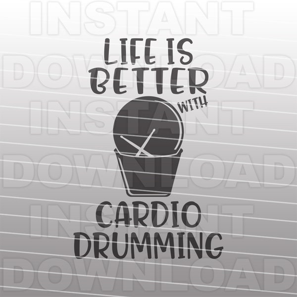 Cardio Drumming Silhouette Svg Etsy