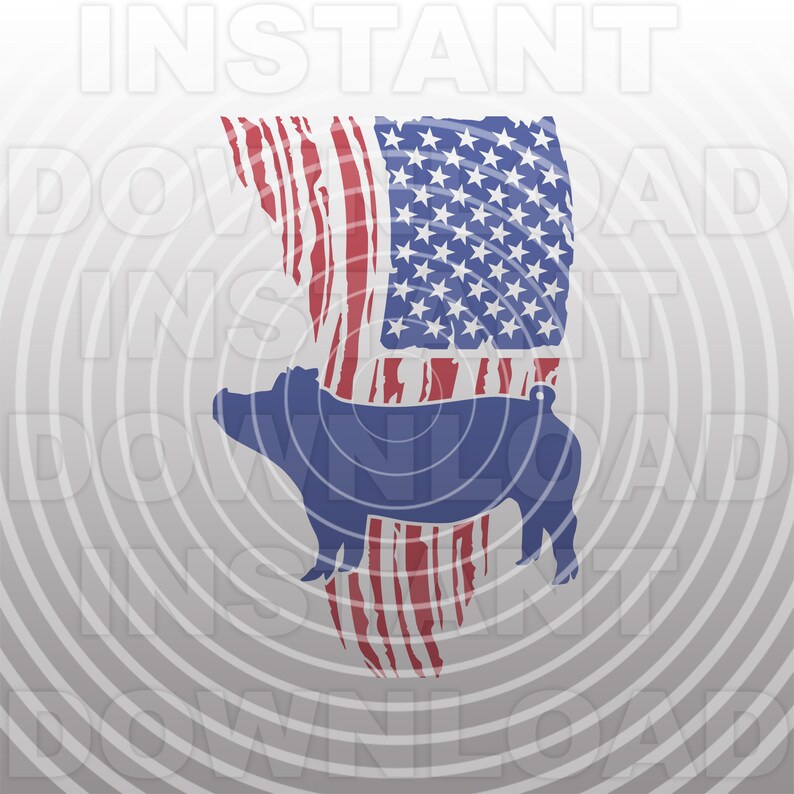 Download Show Pig Distressed USA Flag svg FileLivestock svg4-H FFA ...