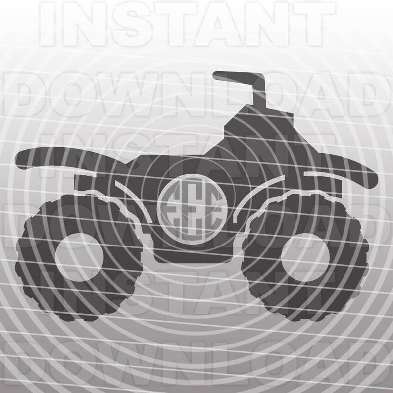 ATV SVG File,Quad SVG,Off Road svg,Vehicle svg,Monogram svg-Vector Clip Art for Commercial & Personal Use-Cricut,Cameo,Silhouette,Vinyl image 4