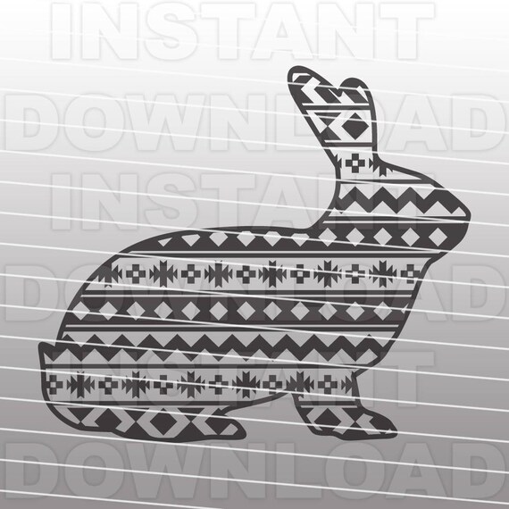 Download Rabbit SVG FileAztec Pattern svg4-H FFA Livestock svg | Etsy