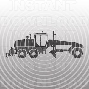 Road Grader SVG File, Motor Grader svg, Construction SVG -Vector Art Commercial & Personal Use- Cricut,Silhouette,Cameo,Iron on Vinyl