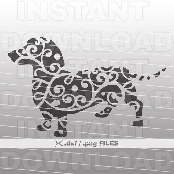 Dachshund Filigree DXF File,Doxie Wiener Dog dxf -Commercial & Personal Use- png file,dxf file Cricut,dxf file Silhouette,vinyl file