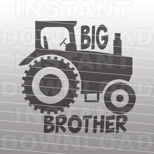 Archivo SVG de Gran Hermano, Gran Hermano con Tractor SVG Archivo-Corte Archivo-Vector Clip Art-Comercial y Uso Personal para Cricut, Cameo, Silueta
