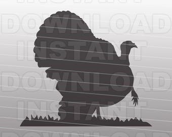 Turkey SVG File,Wild Turkey SVG File,Turkey Hunter SVG-Vector Clip Art Commercial & Personal Use-Cricut,Cameo,Silhouette,Heat Transfer,Vinyl