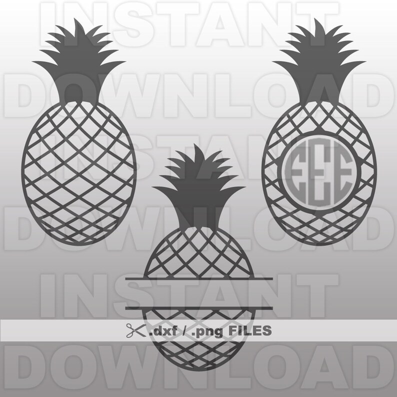 Pineapple DXF File Pineapple PNG File Vector Art Commercial /& Personal Use- png file,dxf file for Cricut,dxf file for Silhouette,vinyl