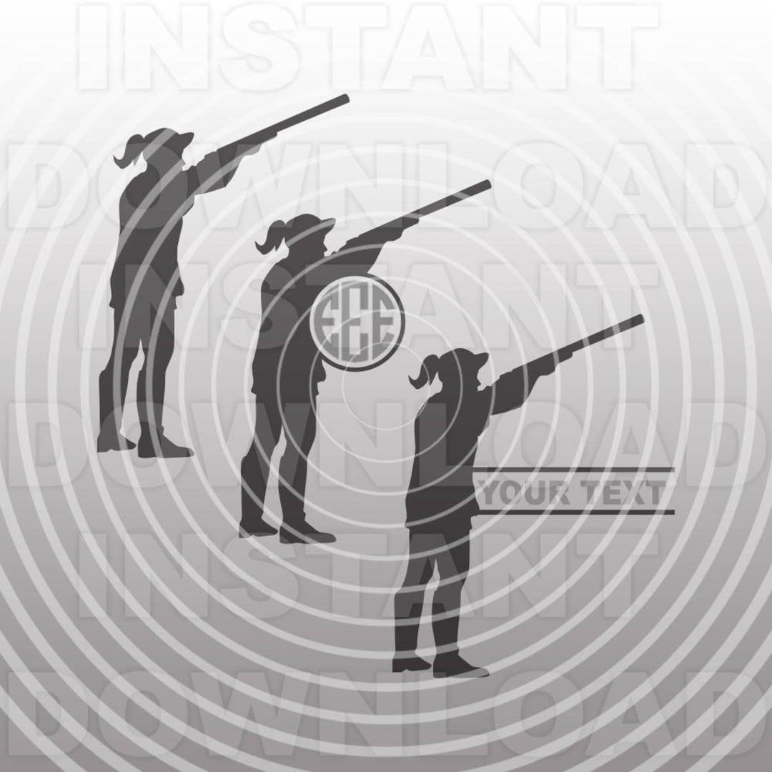Trapshooting SVG File Skeet Shooting SVG Sporting Clay Svg commercial