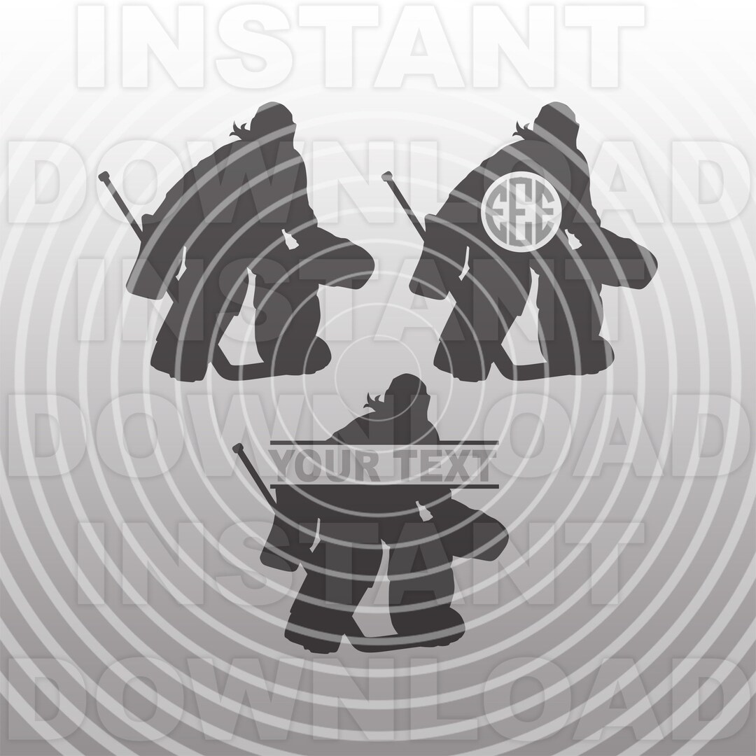 Female Hockey Goalie SVG File,girls Hockey Goalie Monogram SVG -vector ...