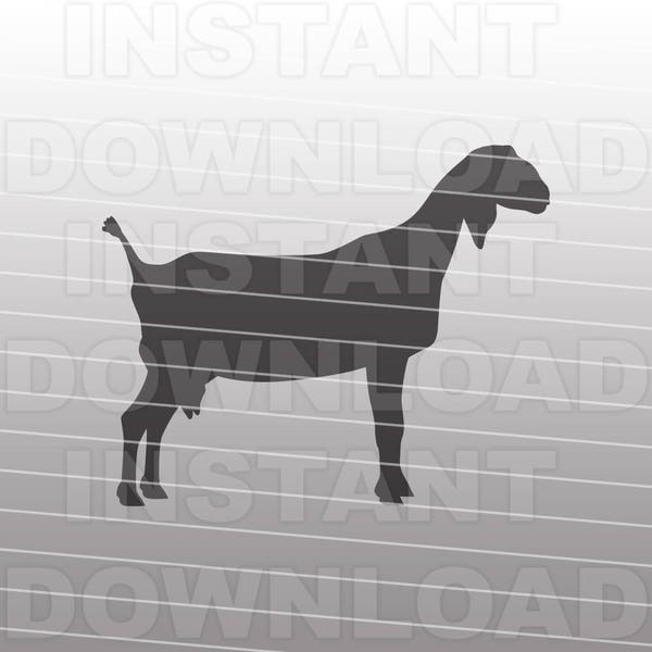 Nubian Show Goat SVG File,Livestock SVG -Cutting Template Vector Art Commercial & Personal Use-Cricut,Cameo,Sizzix,Pazzles,Silhouette,Decal