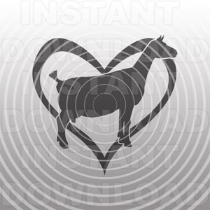 Nigerian Dwarf Goat with Heart SVG File,Dairy Goat svg, Livestock svg -Vector Art Commercial/Personal Use- Cricut,Silhouette,Cameo,Vinyl