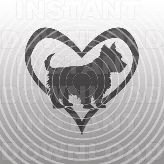 Download Free Yorkie With Heart Svg Fileyorkshire Terrier With Heart Svg Etsy SVG Cut Files