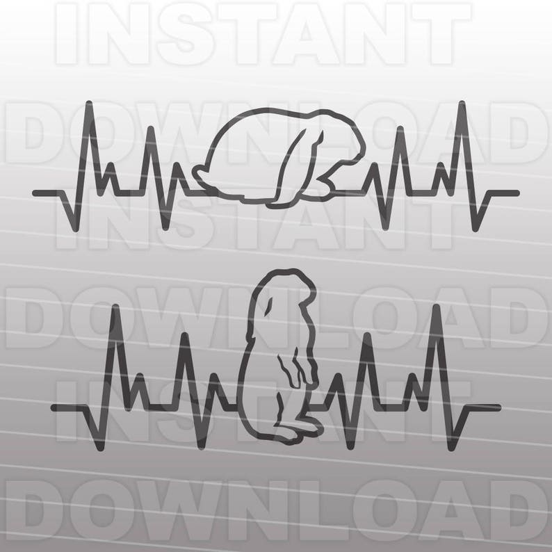 Heartbeat Lop Rabbit SVG File,lop-eared Rabbit Svg,bunny Rabbit Svg ...