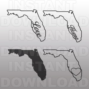 Florida State SVG Datei,State Outline SVG,SchnittVorlage-Vektor Clip Art für kommerzielle & persönliche Nutzung Cricut,Cameo,Vinyl,Silhouette