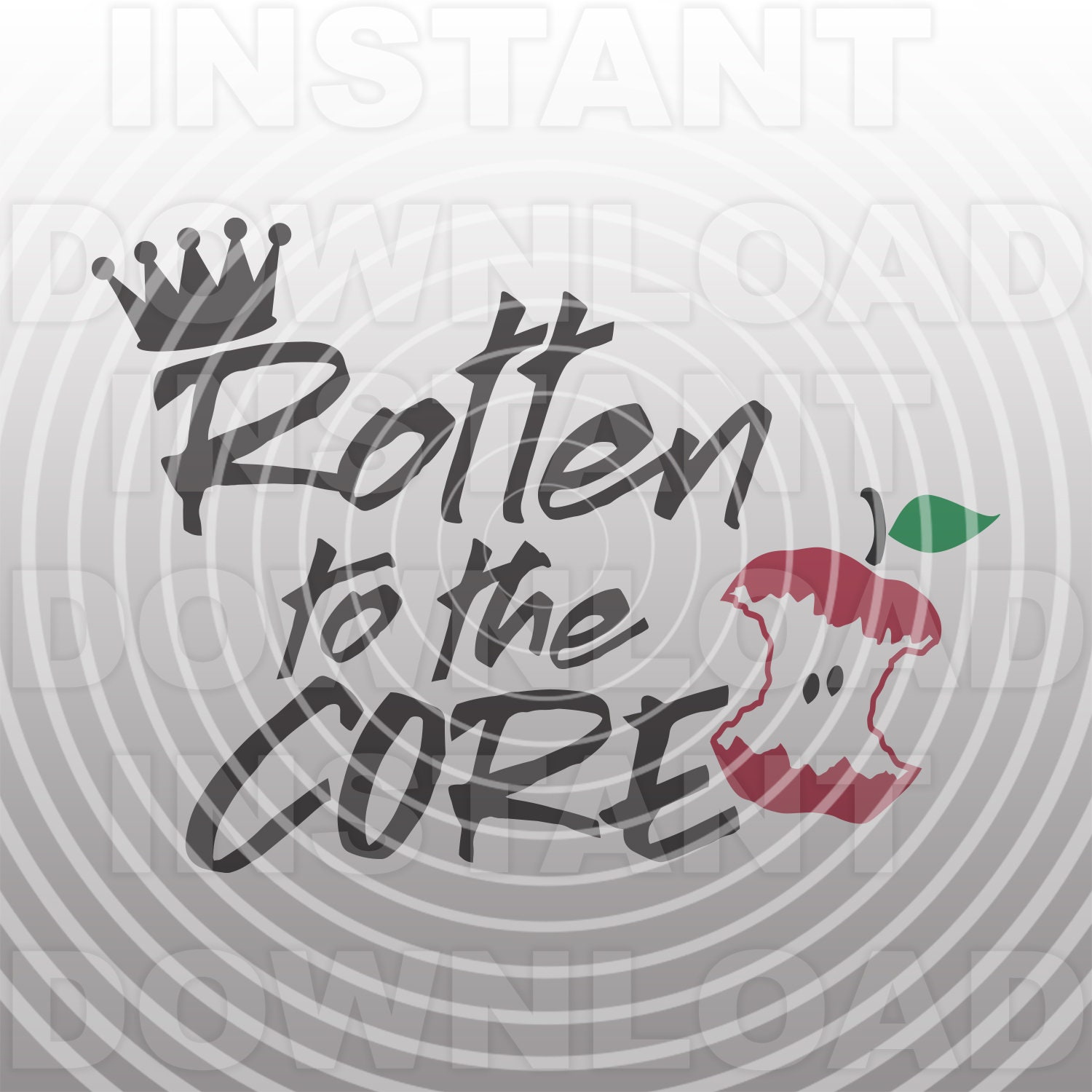 Rotten to the Core - Descendants-themed SVG file - Instant Download