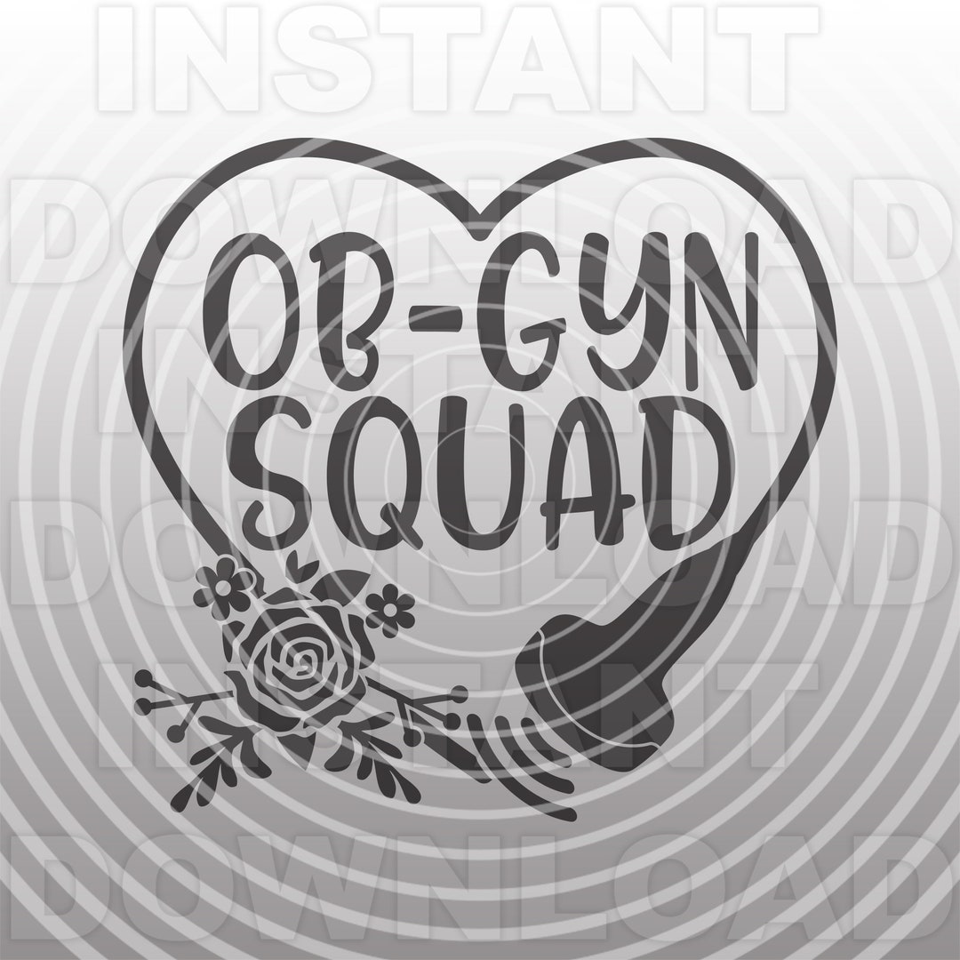 OB-GYN Squad SVG File,floral Ultrasound Probe Svg,sonographer Svg ...