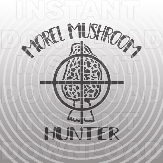 Morel Mushrooms SVG File,Funny Mushroom Hunter SVG -Vector Art Commercial/Personal Use-Cricut,Silhouette,Cameo,Vinyl Cut,Iron On Vinyl