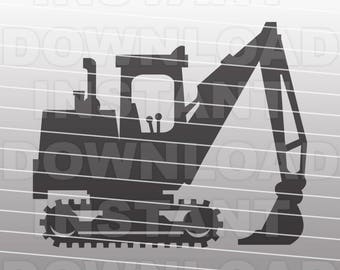 Excavator SVG File - Construction SVG File - Vector Clip art for Commercial & Personal Use Cricut Cut File, Silhouette Cameo, Vinyl Cut