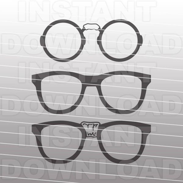 Nerd Glasses SVG,Glasses SVG File Glasses with Tape SVG,Cut File-Vector Clip Art for Commercial & Personal Use for Cricut,Cameo,Silhouette