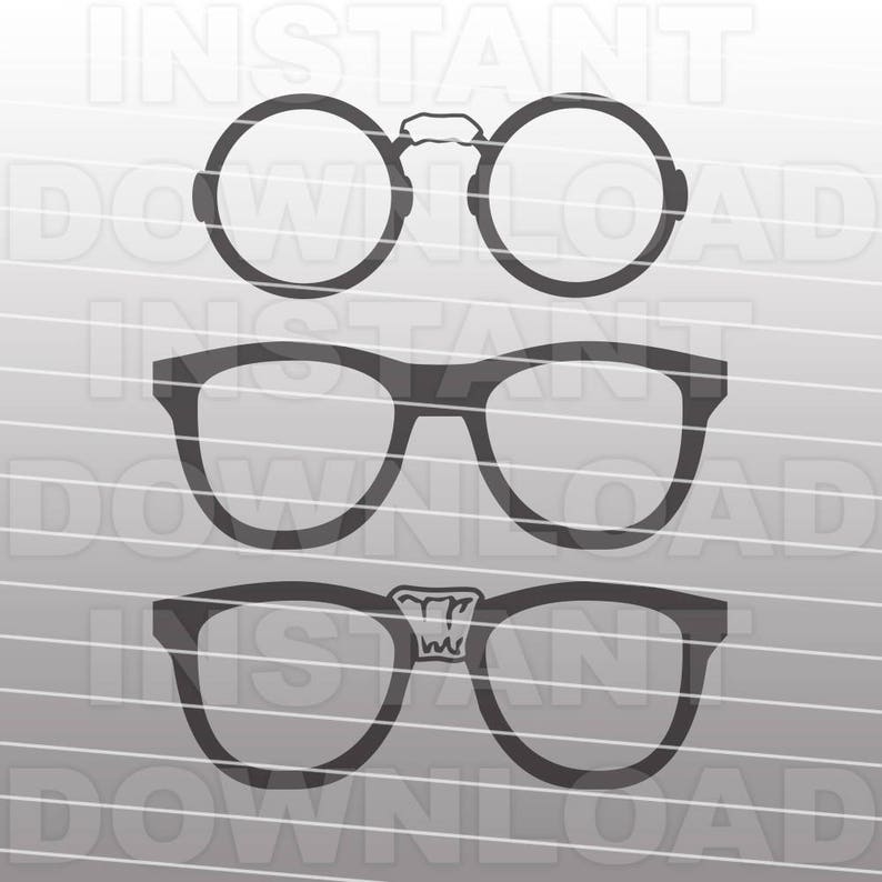 Nerd Glasses SVG,Glasses SVG File Glasses with Tape SVG,Cut File-Vector Clip Art for Commercial & Personal Use for Cricut,Cameo,Silhouette image 1