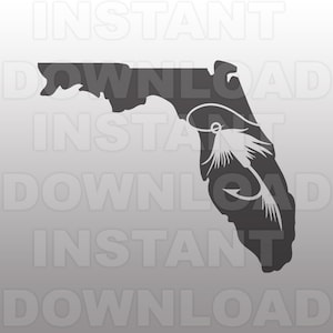 Florida Fischer Fliegenfischen SVG-Datei, Cricut svg, Silhouette svg, svg schneidet, schneidbare svg, svg geschnitten Datei, Vektor svg, Cricut Designs, Vinyl-Dateien