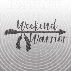 Archivo SVG de Weekend Warrior, Flecha tribal SVG, Boho Style svg -Para uso comercial y personal- Cricut,Silueta,Cameo,Calcomanía de vinilo,Hierro en vinilo